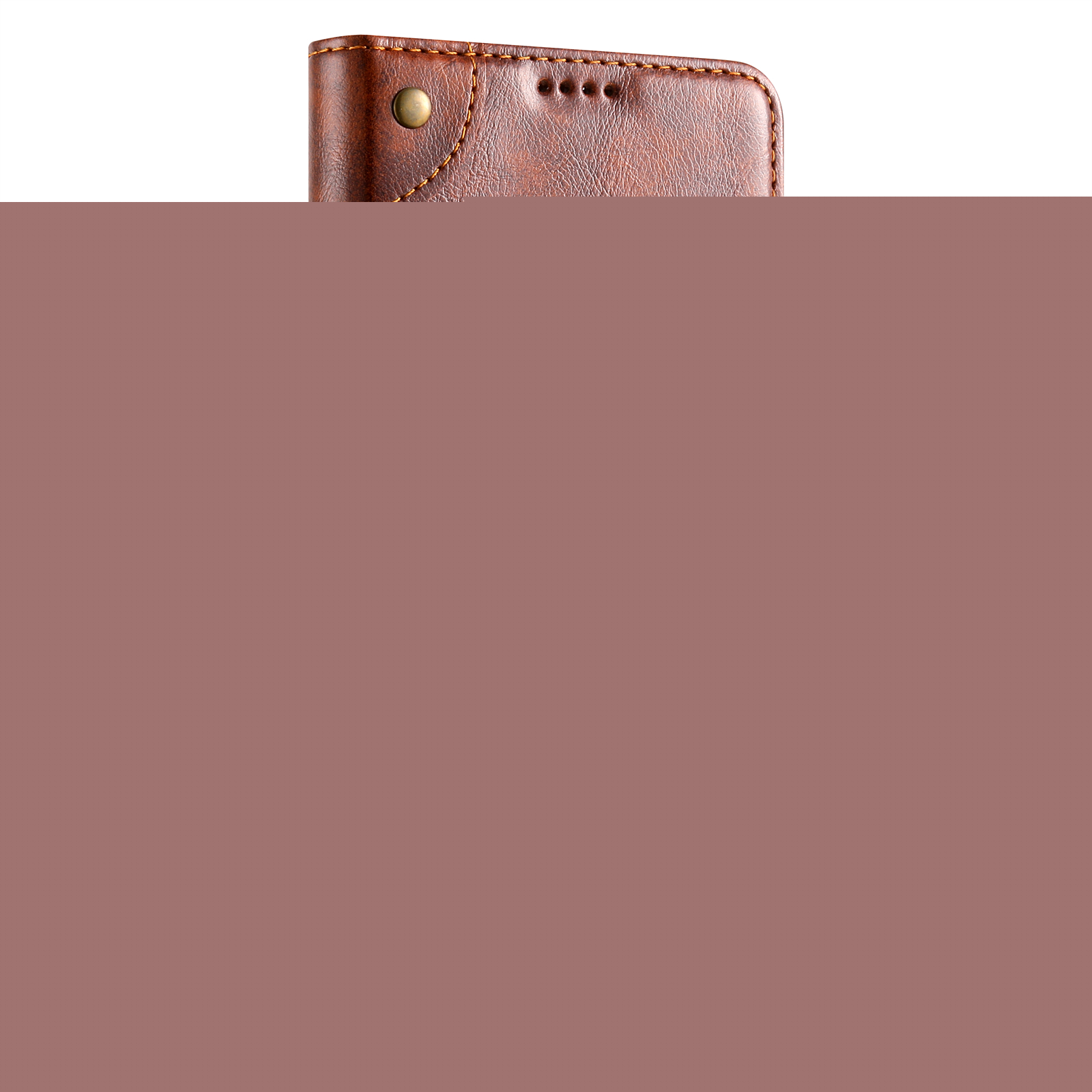 thumbnail image 3 of Case for Samsung Galaxy S25 Plus, Magnetic Matte Premium PU Leather Stand Flip Cover with Card Slots and Wallet, Shockproof and Full Body Protection Compatible with S25 Plus - Khaki, 3 of 9