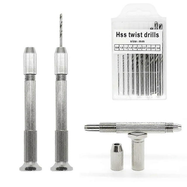 Woodworking Tools Drilling Rotary Tool Manual Twist Drill Bit Aluminum Alloy Micro 05-30mm Hand Drill for Jewelry Craft Watch