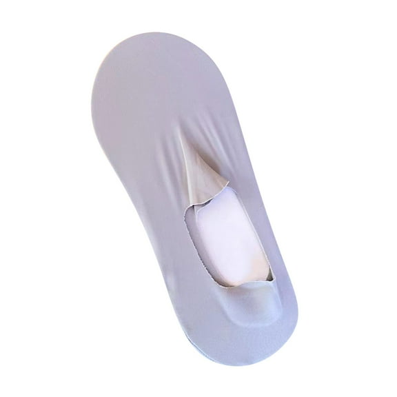 MZXELPRJD No Show Socks Womens Solid Ice Silk Socks Breathable Invisible Socks Non Slip Socks Low Socks, Crew Socks for Women Grey