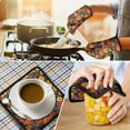 thumbnail image 4 of Pioneer Flower Kitchen Oven Mitt and Pot Holder Sets 4 Pcs for Baking, Cooking and Grilling, Heat Resistant Up To 392 °F, 4 of 7