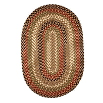 Rhody Rug Mayflower MF53 Natural Earth 5 x 8 Oval - Braided Area Rug, Home Decor, Floor Mat or Bedroom Rug - Easy Care, Ideal for High Traffic Areas in Hallway and Living Room - Made in USA