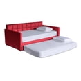 thumbnail image 4 of Cama Doble Makora Lino Rojo Modelo Samson No Incluye Colchones, 4 of 9