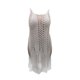 thumbnail image 1 of VISgogo Vestido de mujer, sin mangas, recortado, adelgazante, informal, para fiesta de club, verano, vestido con dobladillo con volantes VISgogo moda, 1 of 3