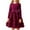 Wine, variant on Girls' Dresses Winter Kids Warm Mesh Bow Dress A-Line Party Festive Elegant Long Sleeve Dresses for Girls Purple 6-7 Years