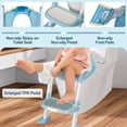 thumbnail image 5 of BRINJOY Potty Training Seat with Step Stool Ladder, Foldable Toddler Potty Seat for Toilet with Splash Guard, Cushioned Seat, and Anti-Slip Pad for Girls & Boys (Light Blue), 5 of 8