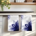 thumbnail image 7 of Blue Bohemian Kitchen Towels Set of 1, Boho Modern Floral Abstract Ombre White Absorbent Dish Towels for Kitchen, Microfiber Hand Towel, Quick Drying Tea Towel for Cleaning Decorative Dishcloths, 7 of 7