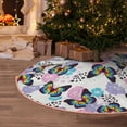 thumbnail image 5 of Balery Bright Butterflies1 Printed Christmas Tree Skirt , Merry Christmas Party Christmas Tree Decoration,Adjustable Tree Skirt-36", 5 of 6
