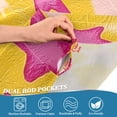 thumbnail image 5 of Yayeee Kitchen Curtains Tier Set of 2 Light Filtering 57"x24" Over Sink Window Panels, Large Pink Stars, 5 of 7