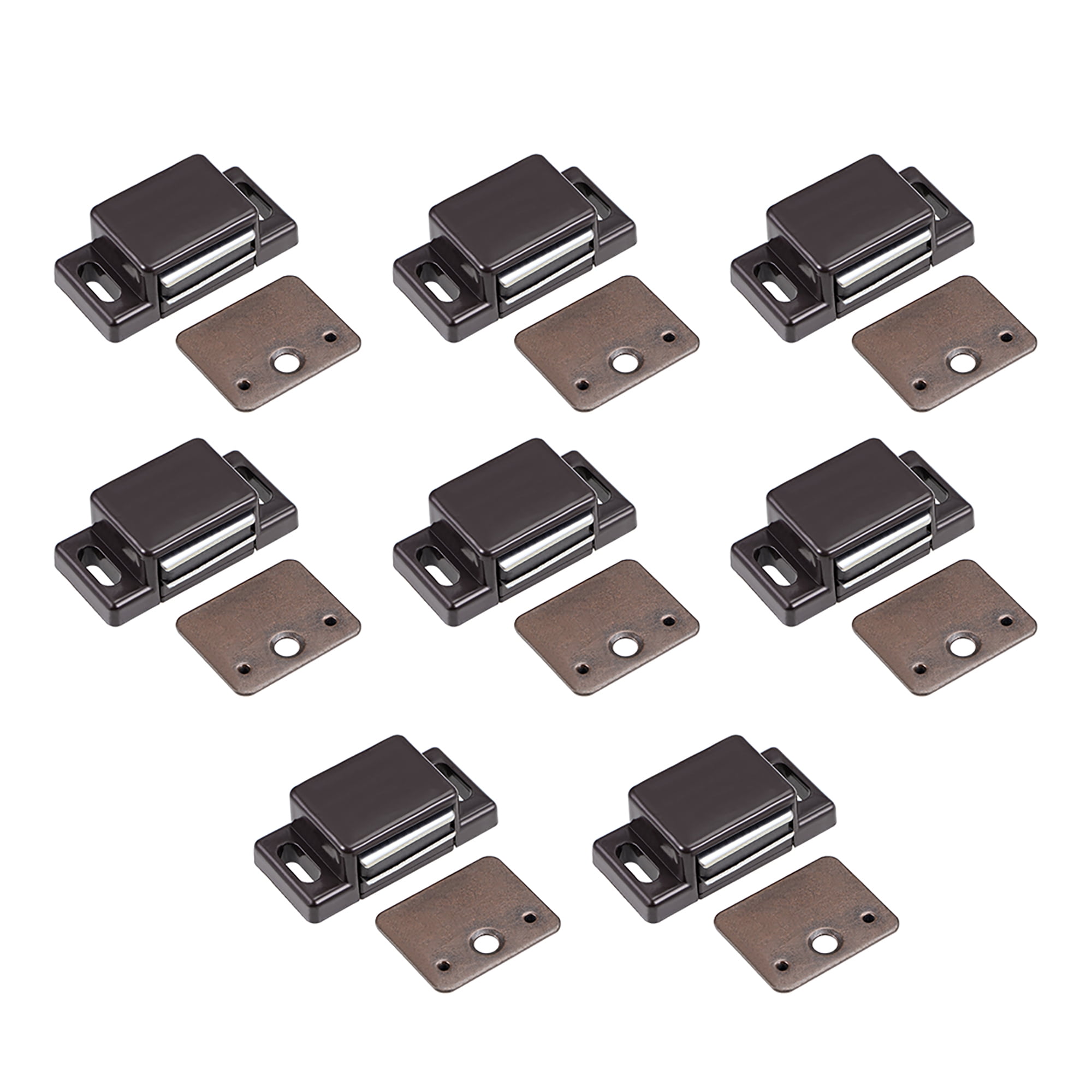 Silver Tone Brown Uxcell Cupboard Door Metal Plastic Magnetic Catch Latch Silver Tone Brown Uxcell Cupboard Door Metal Plastic Magnetic Catch Latch