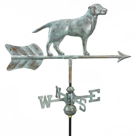 Good Directions Labrador Retriever Pure Copper Garden Weathervane with Garden Pole by