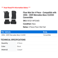 thumbnail image 2 of Floor Mat Set 4 Piece - Compatible with 2006 - 2009 Mercedes-Benz CLK350 Convertible 2007 2008, 2 of 2