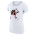 thumbnail image 2 of Women's G-III 4Her by Carl Banks White Chicago Blackhawks Super-Slim Fit Lightweight Hockey Girls T-Shirt, 2 of 3