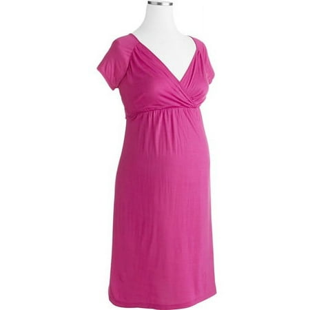 Maternity Knit Wrap Dress With Tie At Wa