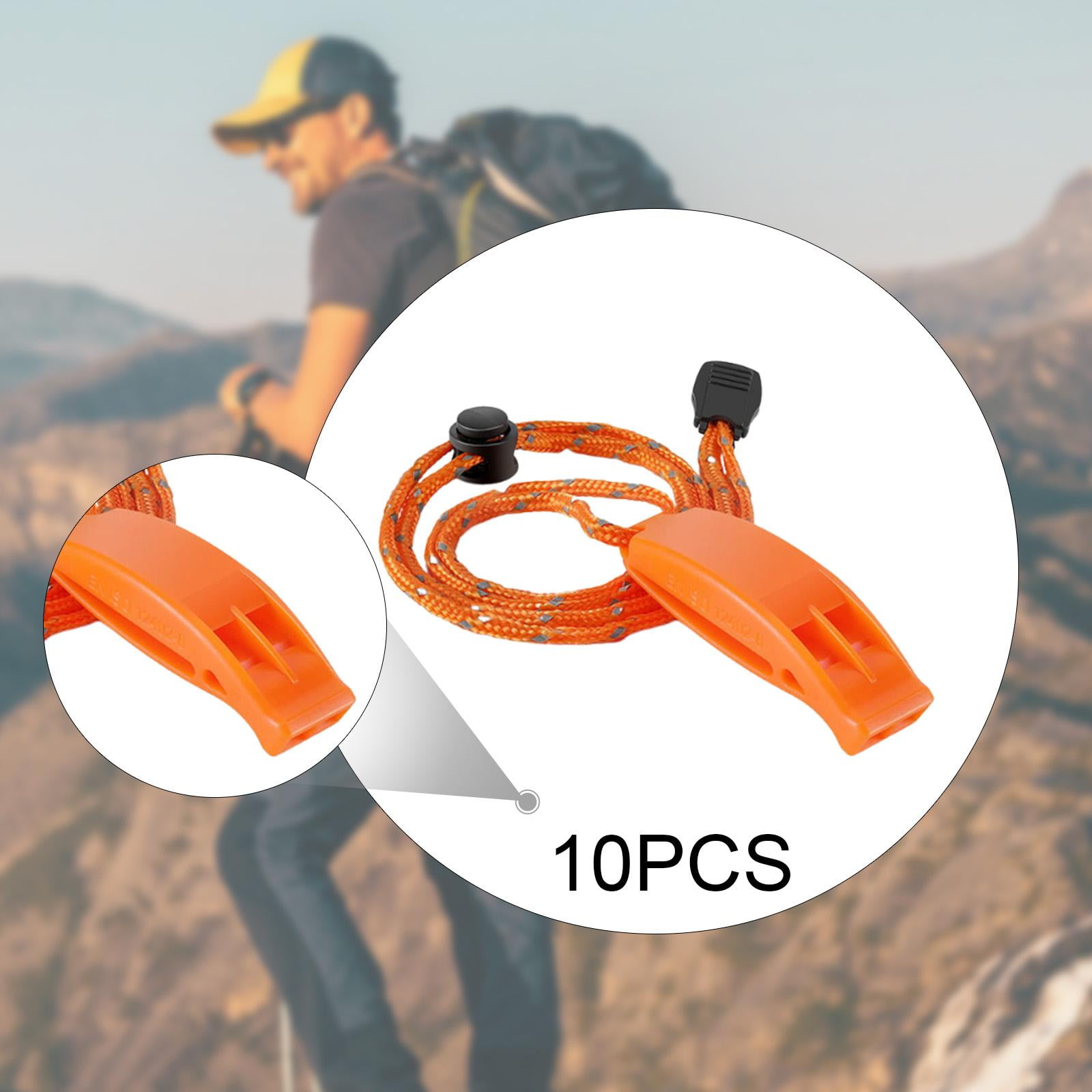 QccHieUs 1 Pieces Emergency Whistle Outdoor Lightweight Anti Lost Clip Survival Security Orange