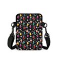 thumbnail image 2 of FUIALDOLG Christmas String Lights Print Shoulder Bags Polyester Crossbody Bags for Women, Zipper Lightweight Single Shoulder Bag, 2 of 7
