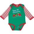 thumbnail image 3 of Inktastic Baby's 1st Christmas Train with Presents and Tree Boys or Girls Long Sleeve Baby Bodysuit, 3 of 5