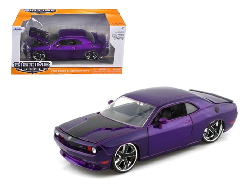 2008 Dodge Challenger 8" METALS Diecast 1:24 Collect Jada Toys Purple 