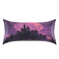 thumbnail image 3 of Dailycode Satin Pillow Case Standard Silk Pillow Cover for Hair and Skin Envelope Closure Castle Of Terror 20"x26", 3 of 9