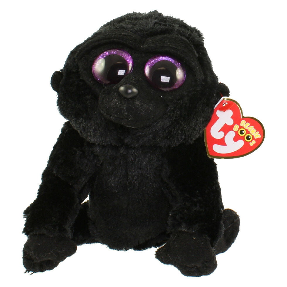 TY GEORGE GORILLA SET OF 2 BEANIE BOOS-NEW,MINT TAG*IN HAND 6" BOOS & KEY CLIP 