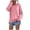 Pink, variant on Bnwani Fall and Winter Women's Hoodies Ribbed Cuffs Long Sleeve Sweatshirt Patchwork Solid Color Pullover Tops Green L