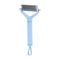 thumbnail image 3 of FEOLGEHLY Dematting Comb for Dogs Cats - Undercoat Rake Deshedding Brush, Stainless Steel with Rounded Tips for Pet Grooming, Removes Mats Tangles Loose Fur (Light Blue), 3 of 7