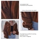 thumbnail image 5 of Abrigo Largo Linterna Mangas Recortada Color Sólido Botón Hasta Casual Corduroy Mujer Chaqueta Marrón XL, 5 of 6