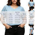 thumbnail image 3 of Staron Plus Size Tops for Women Eyelet V Neck Short Sleeve Casual Loose Blouses Summer Beach Vacation Tshirts, Light Blue 3XL, 3 of 7