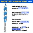thumbnail image 5 of SOMADA 3/4-Inch x 6-Inch Double Cut Blue Auger Drill Bit for Wood, Quick Change Hex Shank 3/8-Inch, Precision Drilling in Soft and Hard and Wood for Carpentry and DIY Projects, 5 of 9