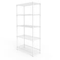 thumbnail image 3 of Ktaxon 5-Tier Wire Shelving Unit, Steel Storage Rack for Garage Office Kitchen White, 30" W x 14" D x 60" H, 3 of 10