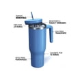 thumbnail image 2 of Termo Hydrapeak Voyager de 40 oz con asa y popote azul, 2 of 8