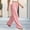 Pink, variant on Sevevn Women's Elastic Waist Palazzo Pants Linen Look Loose Wide Leg Casual Trousers with Pockets Gray M