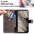 thumbnail image 3 of Feishell Cute Cat Embossed Pattern Leather Wallet Phone Case for Google Pixel 7a (6.1 inch),Magnetic Buckle Shockproof Flip Holder ID Credit Card Slots Cash Pocket Slim Phone Case,Gray, 3 of 16