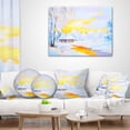 thumbnail image 4 of Designart Frozen River in Winter - Landscape Printed Throw Pillow - 18x18, 4 of 5
