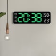 thumbnail image 2 of 9 Inch Large Digital Wall Clock USB Powered TEMP Humidity Week Auto Dimmer DST Table Clock 12/24H Electronic LED Alarm Clock (WG,9 inch), 2 of 7