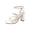 White, variant on Willtoo Strappy Heels for Women Square Toe Open Toe Ankle Strap High Heel Sandals Fashionable Comfortable Classic Chunky Heel Sandals for Summer Spring Working Ourdoor Wedding