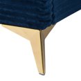 thumbnail image 6 of bali & pari Navy Blue Velvet and Gold Metal Queen Size Panel Bed, 6 of 6