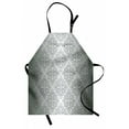 thumbnail image 1 of Silver Apron Vintage Mandala Baroque Patterns Monochrome Victorian Antique Ornaments Damask, Unisex Kitchen Bib Apron with Adjustable Neck for Cooking Baking Gardening, Gray Pale Grey, by Ambesonne, 1 of 3