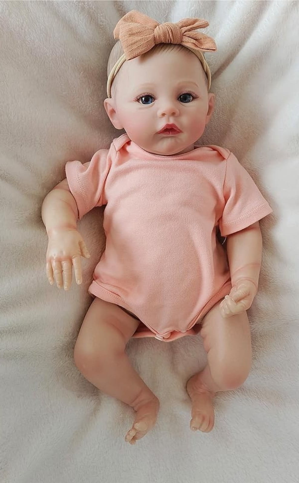 Reborn Baby Dolls, Adorable 19-inch Realistic Newborn Baby Dolls with Soft Cloth Body, Real Life Baby with Doll Accessories for Kids Age 3 +