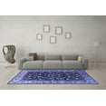 thumbnail image 3 of Ahgly Company Machine Washable Indoor Rectangle Oriental Blue Industrial Area Rugs, 8' x 10', 3 of 4