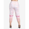 thumbnail image 2 of Rosegal Women's Plus Size 3D Lace Bowknot Print Capri Skinny Leggings, 2 of 5