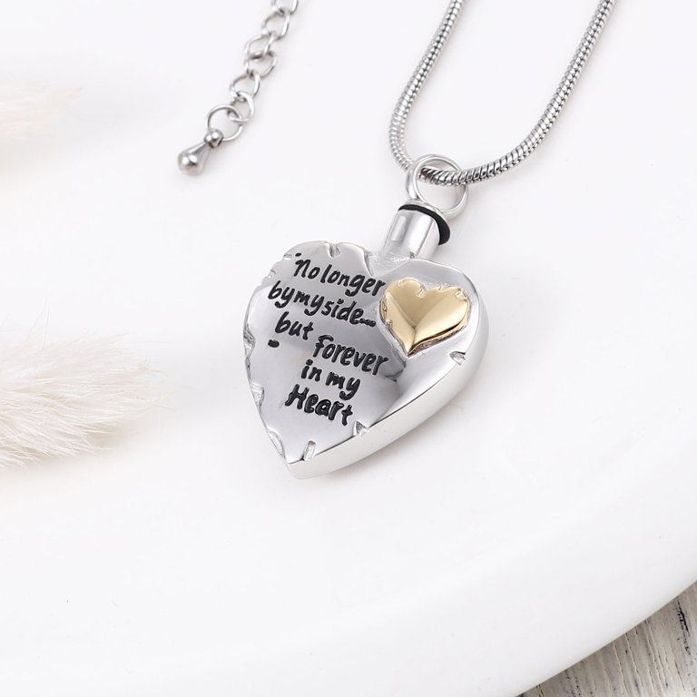 No Longer By My Side、Forever In My Heart CarvedロケットCremation Urnネックレスfor Mom &amp; Dad n5ksbvb No Longer by My Side but Forever in My Heart 