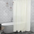 thumbnail image 3 of HAMPPLIES 1Set Beige Polyester Waterproof Rectangular Shower Curtain for Space Divider 180X180CM, 3 of 8