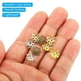 thumbnail image 4 of Uxcell Flower Bead Caps, 100Pcs 11x4mm Hollow Metal Spacer Bead End Caps Silver White, 4 of 6