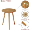 thumbnail image 3 of Round End Table - Mid-Century Modern Side Table for Small Spaces, 3 of 8