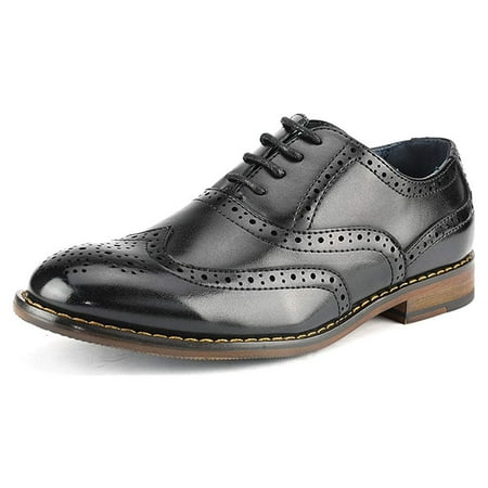

Bruno Marc Boys Fashion Oxford Shoes Party Wedding Shoes for Kids Prince_K2 Black Size 11
