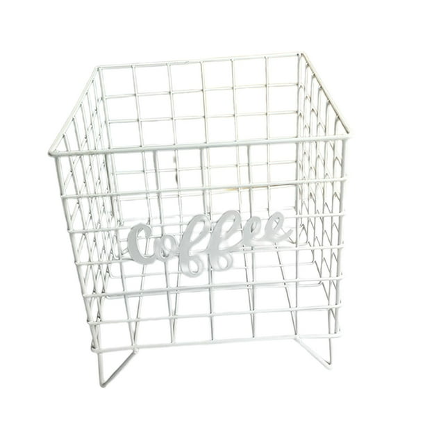 Soporte para cápsulas de café, jaulas metálicas independientes para cápsulas de café, almacenamiento de cápsulas de café Blanco