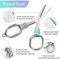 thumbnail image 3 of MOAMUN 4Pcs Mini Folding Scissors, Portable Stainless Steel Travel Small Scissors, Safety Foldable Pocket Badge Scissors All Purpose with 4 Keychains for Nurse Accessories, Office, Craft, Sewing, 3 of 7