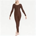thumbnail image 2 of GigrtiJin 1-12 Years Toddler Children Jumpsuit Solid Color Crew Neck Long Sleeve Straight Leg Slim Romper Dance Performance Outfits, 2 of 7