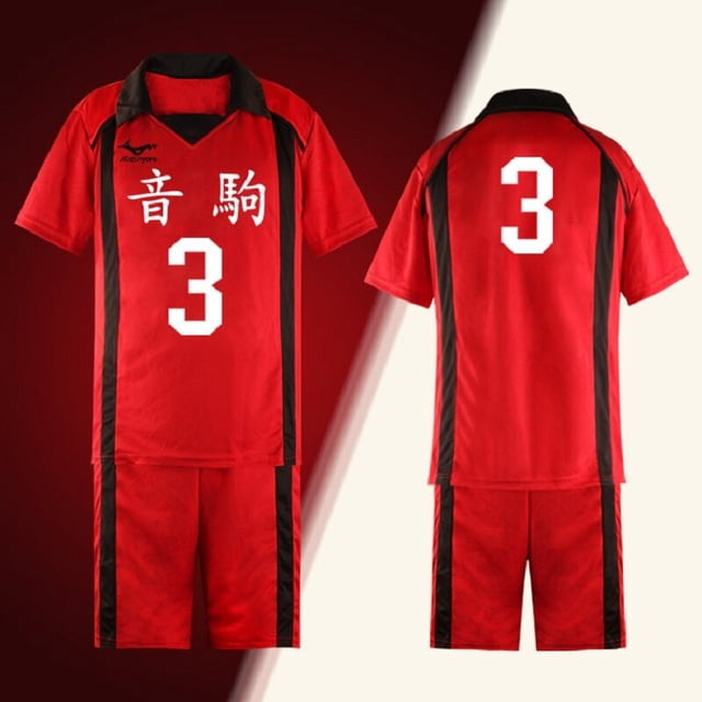 ¡¡Haikyuu!! Nekoma High School Cosplay disfraz Tetsurou Kuroo Kenma Kozume blanco y rojo Jerseys ropa deportiva uniforme tamaño S-XXXLYaku MorisukeS Deng Xun unisex
