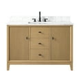 thumbnail image 2 of Vanity Art 48" Bathroom Vanity with Sink and Engineered Marble Top, Freestanding Storage Cabinet with 2 Drawers, 2 Shelves and 1 Flip Down Tray, 2 of 8